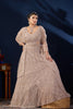 Luxurious Beige Net Designer Lehenga Choli with Heavy Embroidery Work and Dupatta for Women