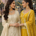 Fancy Cream Embroidered Premium Silk Readymade Palazzo Suit with Dupatta for Wedding