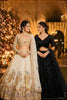 Luxury Off White Satin Beads Work Bridal Lehenga Choli with Designer Dupatta