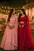 Luxury Red Embroidered Bridal Lehenga Choli with Net Dupatta for Women