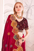 Designer Wine Red and Maroon Silk Saree Blouse Piece for Weddings Parties