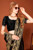 Elegant Black Silk Saree Designer Border Wedding Party Wear Saree