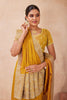 Mustard Yellow Embroidered Silk Saree with Heavy Zari Border Blouse