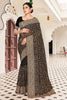 Black Georgette Saree Heavy Gold Embroidery Designer Party Wear Saree