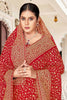 Red Embroidered Saree Heavy Zari Designer Saree with Blouse Piece
