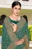 Green Embroidered Saree Heavy Zari Work Designer Saree