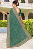 Green Embroidered Saree Heavy Zari Work Designer Saree