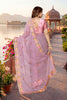 Stylish Lavender Vari Silk Heavy Resham Embroidery Work Saree for Women