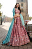 Gorgeous Mauve Rangoli Silk Designer Lehenga Choli with Heavy Embroidery Work and Dupatta