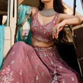 Gorgeous Mauve Rangoli Silk Designer Lehenga Choli with Heavy Embroidery Work and Dupatta