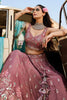 Gorgeous Mauve Rangoli Silk Designer Lehenga Choli with Heavy Embroidery Work and Dupatta