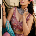 Gorgeous Mauve Rangoli Silk Designer Lehenga Choli with Heavy Embroidery Work and Dupatta
