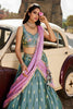 Stunning Teal Green Designer Lehenga Choli with Heavy Embroidery Work and Dupatta