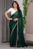 Green Banarasi Silk Saree Embroidered Blouse Traditional Saree