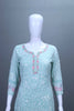 Mint Green Embroidered Kurta Sharara Set Party Wear Suit