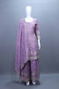 Designer Lavender Embroidered Kurta Sharara Set with Dupatta Party Wear