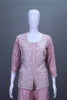 Pink Embroidered Silk Kurta Palazzo Set Party Wear Ethnic Suit