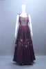 Designer Plum Purple Embroidered Anarkali Gown with Dupatta