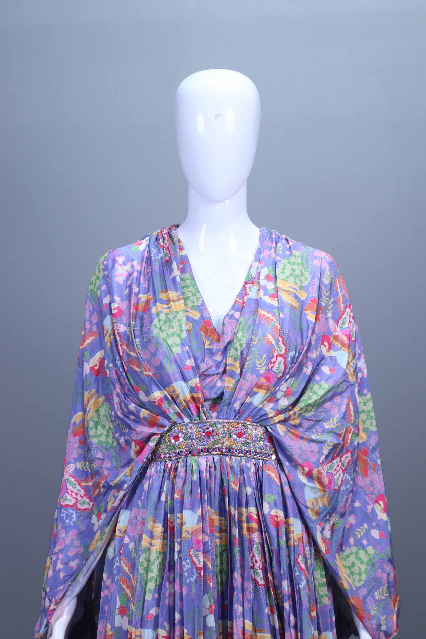 Designer Pastel Lavender Anarkali Gown with Matching Dupatta Festive Wear