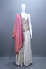 Ivory Silk Embroidered Lehenga Set with Floral Blouse Pink Dupatta