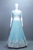 Pastel Aqua Heavy Embroidered Silk Lehenga Choli with Dupatta