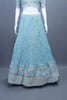 Pastel Aqua Heavy Embroidered Silk Lehenga Choli with Dupatta