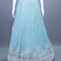Pastel Aqua Heavy Embroidered Silk Lehenga Choli with Dupatta