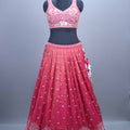 Designer Pink Silk Embroidered Lehenga Choli with Dupatta
