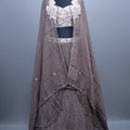 Designer Grey Embroidered Lehenga Choli with Dupatta