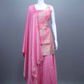 Pink Embroidered Kurta Sharara Set with Dupatta Festive Wear