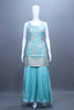 Turquoise Embroidered Kurta Sharara Set with Dupatta Festive Wear