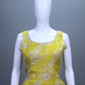 Yellow Embroidered Kurta Sharara Set with Dupatta Festive Wear