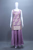 Purple Embroidered Kurta Sharara Set with Dupatta Festive Wear