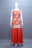 Orange Embroidered Ethnic Suit Set with Dupatta Festive Wear