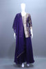 Purple Embroidered Ethnic Kurta Skirt Suit  Set with Dupatta 