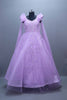 Lavender Heavy Net Gown Mirror Work Party Wear Ball Gown