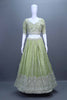 Pastel Green Embroidered Lehenga Choli with Dupatta Party Wear Lehenga