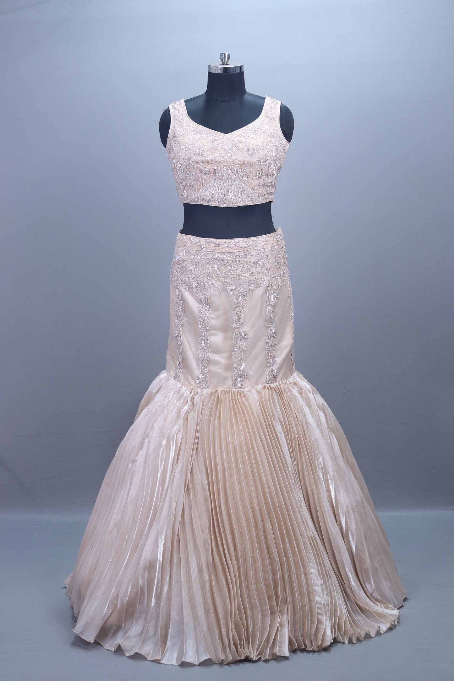 Designer Champagne Mermaid Lehenga Choli Party Wear