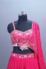 Hot Pink Embroidered Designer Lehenga Choli with Heavy Blouse Dupatta