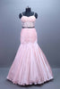 Soft Pink Mermaid Gown with Heavy Blouse Draped Dupatta