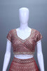 Rose Pink Embroidered Bridal Lehenga Choli Set.