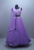 Purple Net Embellished Lehenga Choli Matching Dupatta 