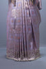 Designer Lavender Banarasi Saree Heavy Pallu Tassels Saree