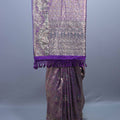 Purple Designer Silk Saree with Heavy Pallu, Zari Sequin Work Festive Wear