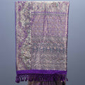 Purple Designer Silk Saree with Heavy Pallu, Zari Sequin Work Festive Wear