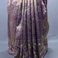 Purple Designer Silk Saree with Heavy Pallu, Zari Sequin Work Festive Wear
