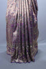 Purple Designer Silk Saree with Heavy Pallu, Zari Sequin Work Festive Wear