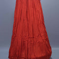 Elegant Rust Red Embroidered Silk Lehenga Choli with Long Jacket Dupatta