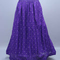 Royal Purple Embroidered Silk Lehenga Choli with Long Jacket Dupatta
