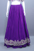 Royal Purple Embroidered Georgette Lehenga Choli with Heavy Border Dupatta